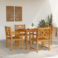 Produktbild för Trädgårdsmöbelset 5 pcs Brun Massivt akaciaträ