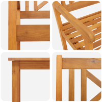 Produktbild för Trädgårdsmöbelset 5 pcs Brun Massivt akaciaträ