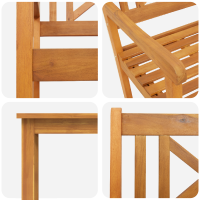 Produktbild för Trädgårdsmöbelset 9 pcs Brun Massivt Akaciaträ
