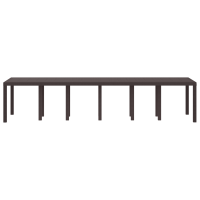 Produktbild för Trädgårdsbord Brun 350 x 100 x 74 cm konstrotting