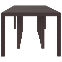 Produktbild för Trädgårdsbord Brun 350 x 100 x 74 cm konstrotting
