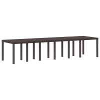 Produktbild för Trädgårdsbord Brun 350 x 100 x 74 cm konstrotting