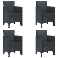 Produktbild för Trädgårdsmöbelset 5 pcs Antracit Polypropylen
