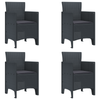 Produktbild för Trädgårdsmöbelset 5 pcs Antracit Polypropylen