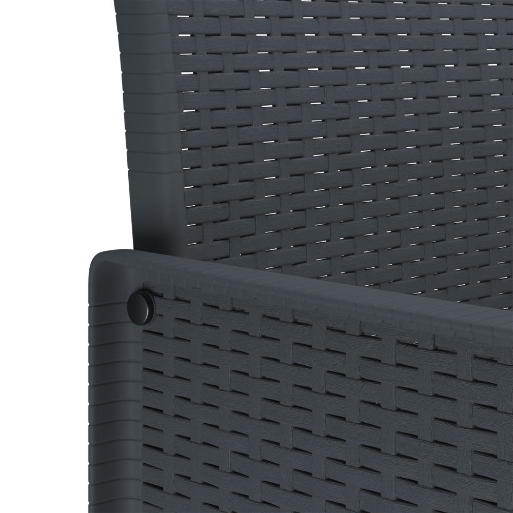 Produktbild för Trädgårdsmöbelset 5 pcs Antracit Polypropylen