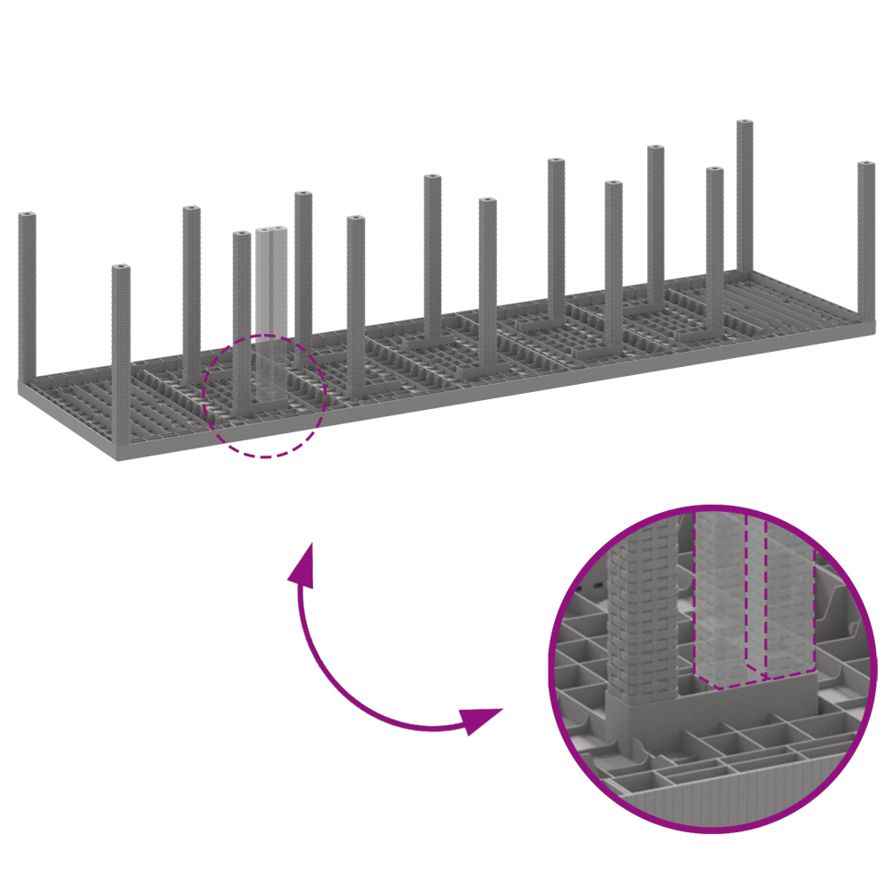 Produktbild för Trädgårdsmöbelset 15 pcs Ljusgrå Polt rotting