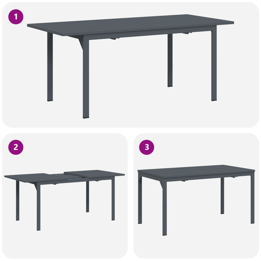 Produktbild för Trädgårdsmöbelset 7 pcs Svart konstrotting