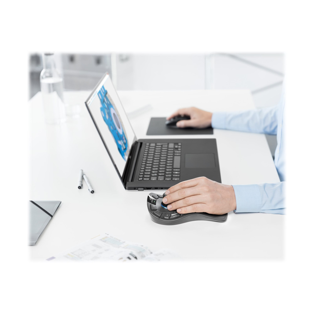Produktbild för 3Dconnexion SpaceMouse Pro Wireless - Bluetooth Edition - 3D-mus - 2.4 GHz, Bluetooth, USB-C