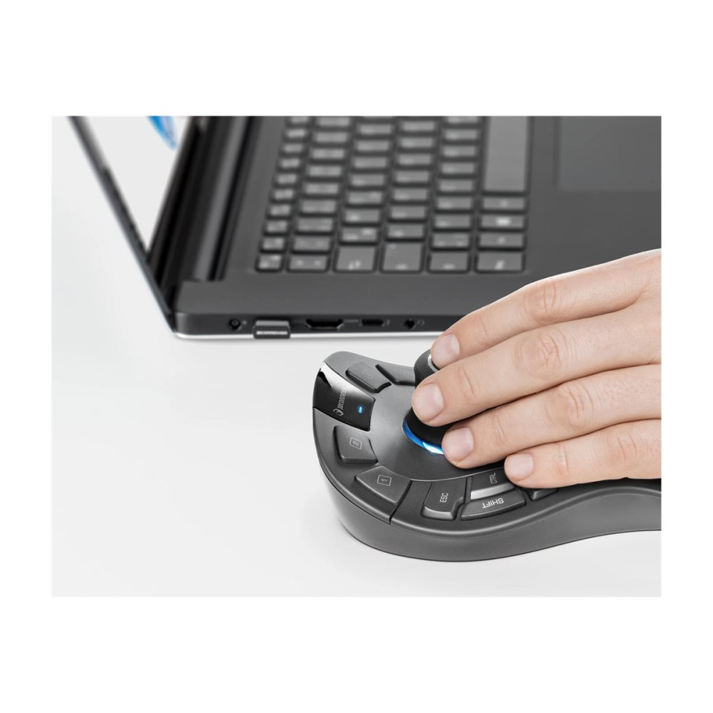 Produktbild för 3Dconnexion SpaceMouse Pro Wireless - Bluetooth Edition - 3D-mus - 2.4 GHz, Bluetooth, USB-C