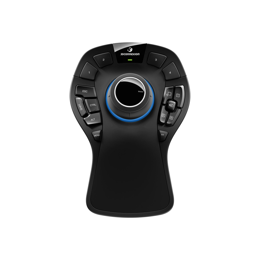 Produktbild för 3Dconnexion SpaceMouse Pro Wireless - Bluetooth Edition - 3D-mus - 2.4 GHz, Bluetooth, USB-C