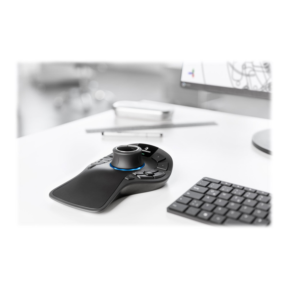 Produktbild för 3Dconnexion SpaceMouse Pro Wireless - Bluetooth Edition - 3D-mus - 2.4 GHz, Bluetooth, USB-C