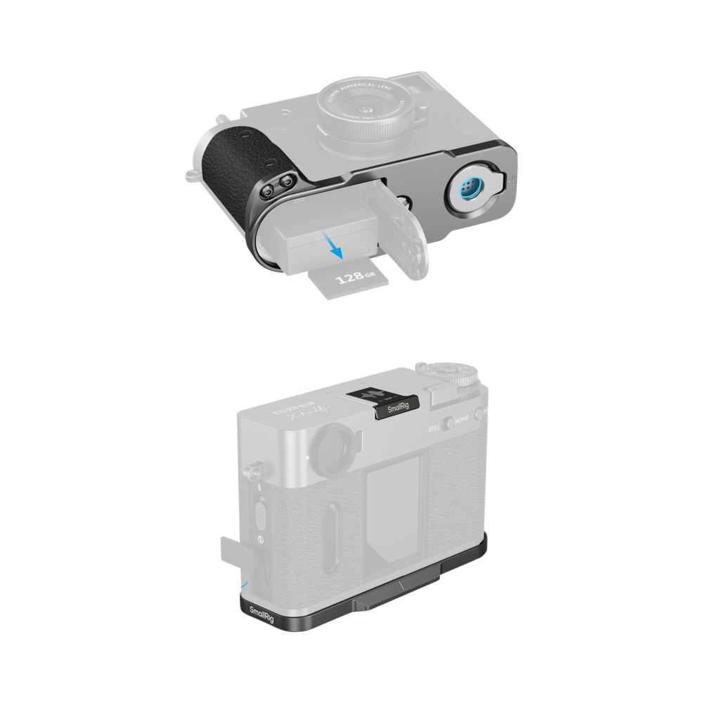 Produktbild för SmallRig 5217 L-Shaped Mount Plate with Silicone Handle for FUJIFILM X half Charcoal Silver