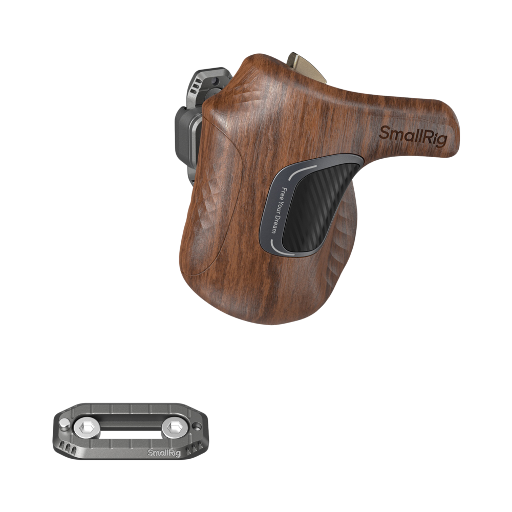 Produktbild för SmallRig 5161 ImageGrip Series Wooden Handle with NATO Clamp (Left Side)