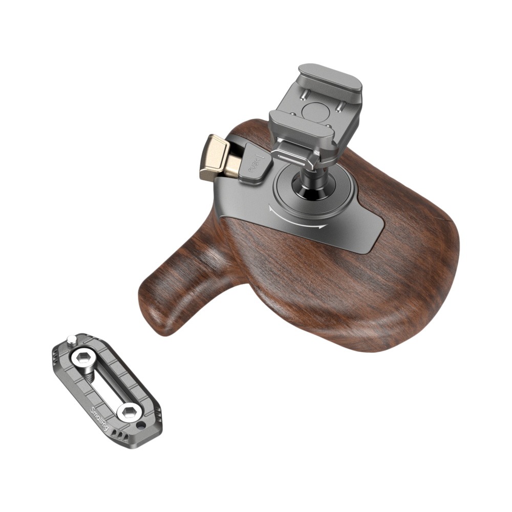 Produktbild för SmallRig 5161 ImageGrip Series Wooden Handle with NATO Clamp (Left Side)