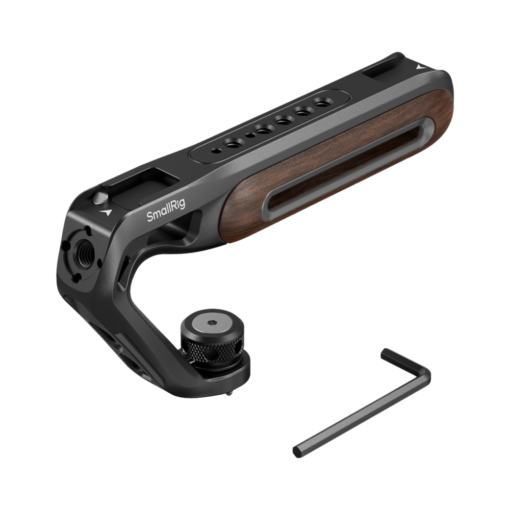 Produktbild för SmallRig 5252 Wooden Top Handle with 1/4''-20 and ARRI 3/8''-16 Locating Screw