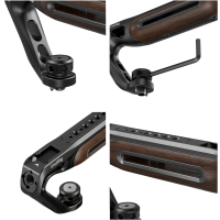 Produktbild för SmallRig 5252 Wooden Top Handle with 1/4''-20 and ARRI 3/8''-16 Locating Screw