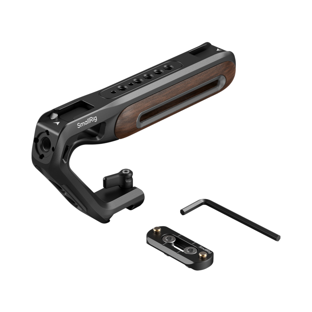 Produktbild för SmallRig 5251 Wooden Top Handle with NATO Clamp