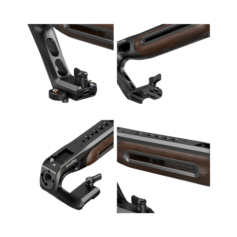 Produktbild för SmallRig 5251 Wooden Top Handle with NATO Clamp