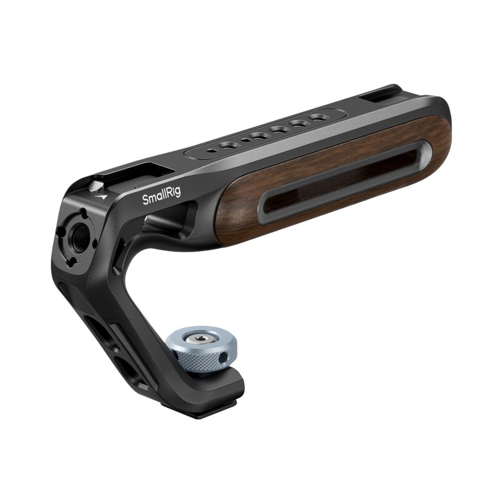 Produktbild för SmallRig 5250 Wooden Top Handle with Cold Shoe Mount
