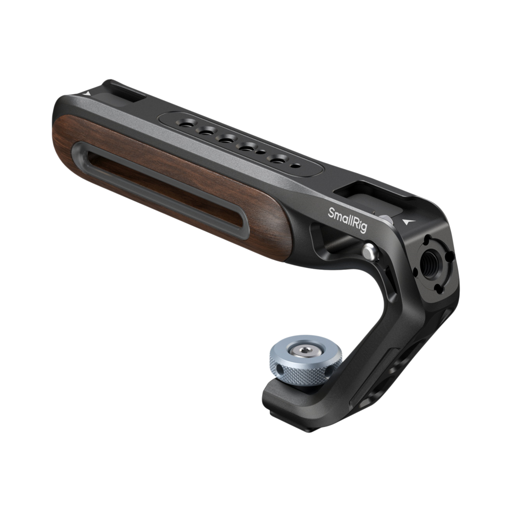 Produktbild för SmallRig 5250 Wooden Top Handle with Cold Shoe Mount