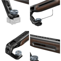 Produktbild för SmallRig 5250 Wooden Top Handle with Cold Shoe Mount