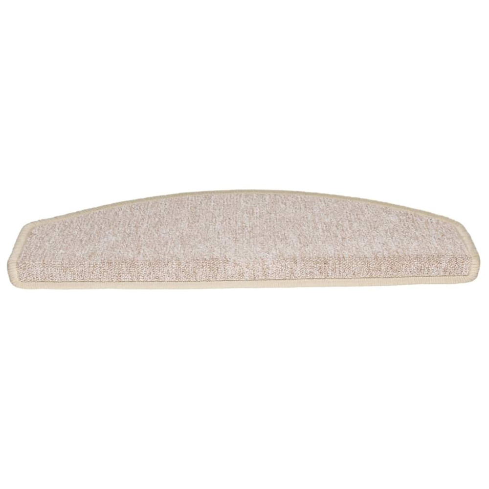 Produktbild för Trappmattor 20 st 65x24x4 cm Taupe halvrunda stora