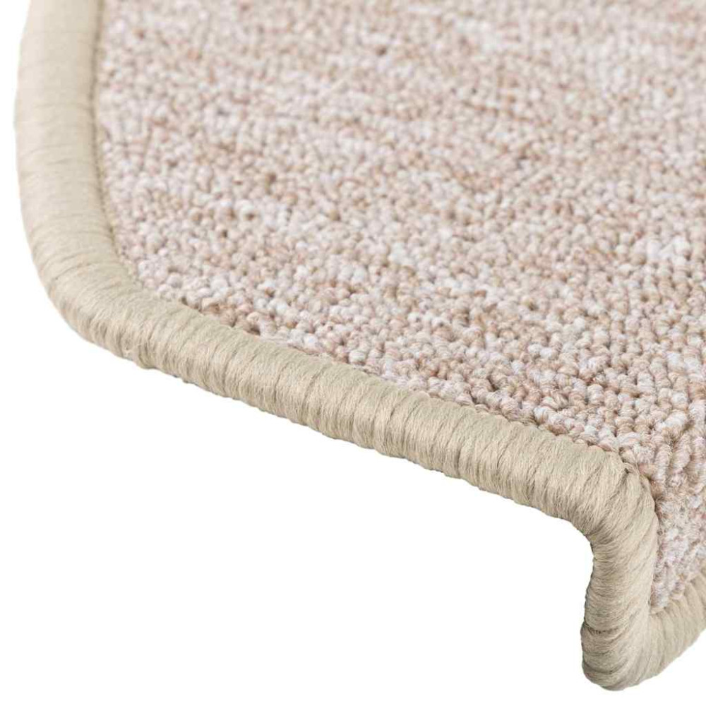 Produktbild för Trappmattor 20 st 65x24x4 cm Taupe halvrunda stora