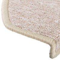 Produktbild för Trappmattor 20 st 65x24x4 cm Taupe halvrunda stora