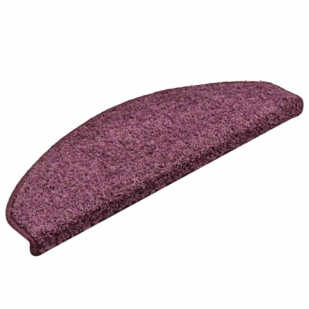 Produktbild för Trappmattor 30 st 65x21x4 cm mörklila halvrunda stora