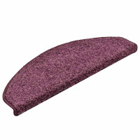 Produktbild för Trappmattor 30 st 65x21x4 cm mörklila halvrunda stora