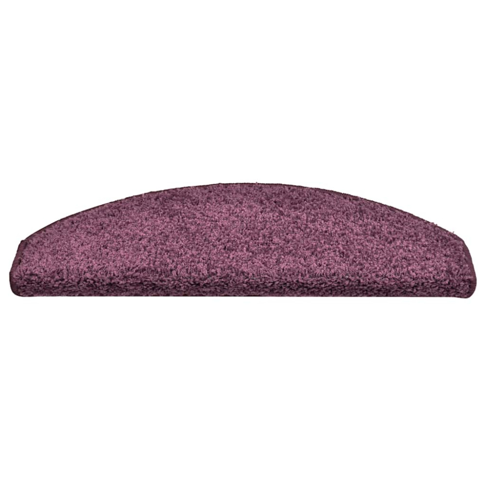 Produktbild för Trappmattor 30 st 65x21x4 cm mörklila halvrunda stora