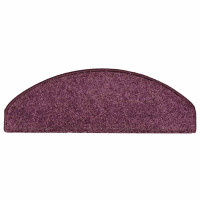 Produktbild för Trappmattor 30 st 65x21x4 cm mörklila halvrunda stora