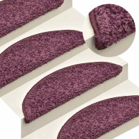 Produktbild för Trappmattor 30 st 65x21x4 cm mörklila halvrunda stora
