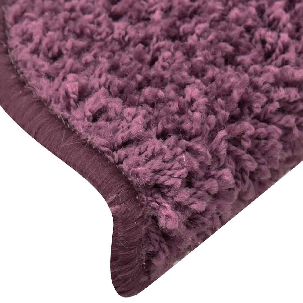 Produktbild för Trappmattor 30 st 65x21x4 cm mörklila halvrunda stora