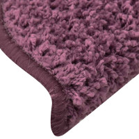 Produktbild för Trappmattor 30 st 65x21x4 cm mörklila halvrunda stora