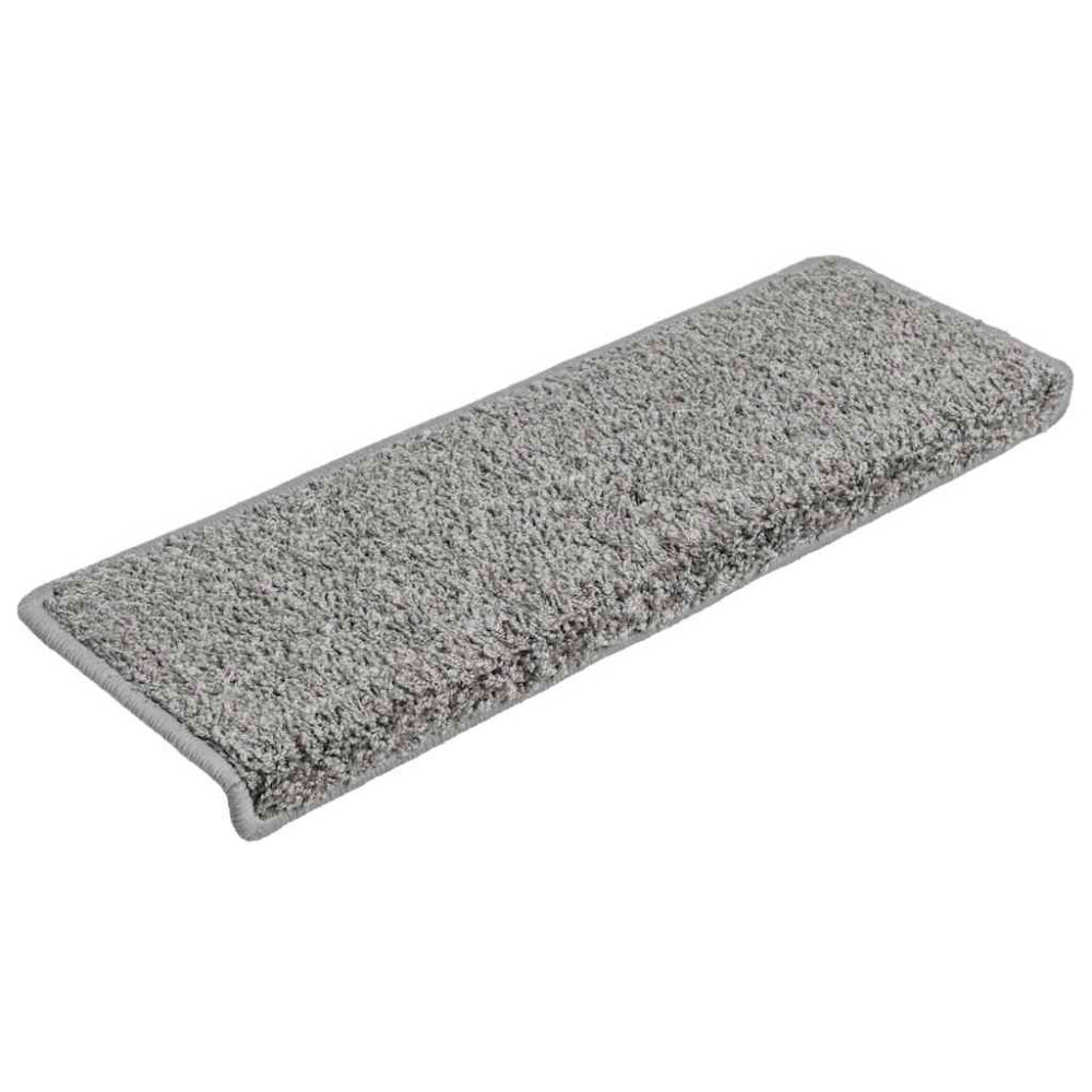 Produktbild för Trappmattor 20 st 65x21x4 cm grå rektangulär kant