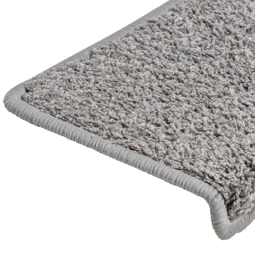 Produktbild för Trappmattor 20 st 65x21x4 cm grå rektangulär kant