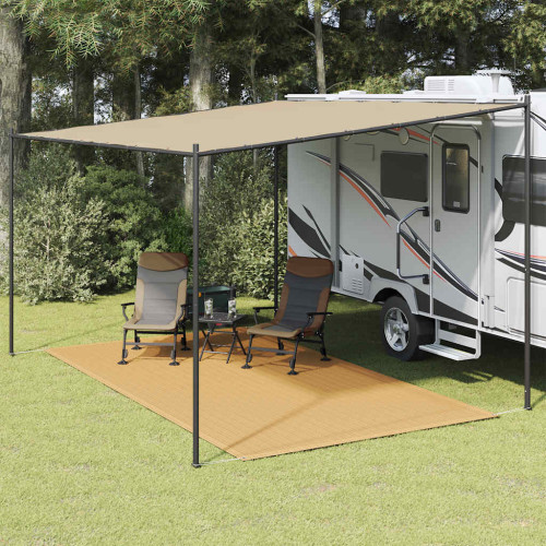 vidaXL Tältmatta sandfärgat 250x350 cm HDPE