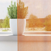 Produktbild för Voile gardiner med öglor 2 st orange 140x175 cm