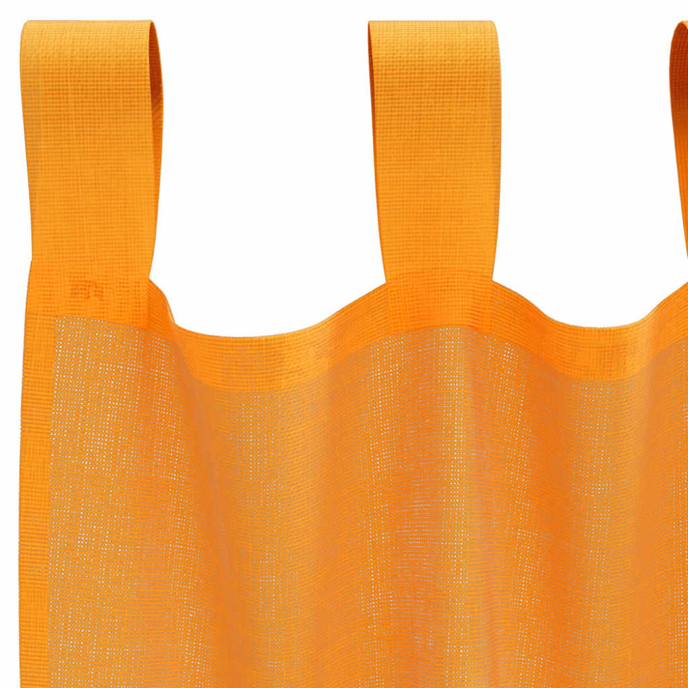 Produktbild för Voile gardiner med öglor 2 st orange 140x175 cm