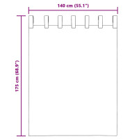 Produktbild för Voile gardiner med öglor 2 st orange 140x175 cm