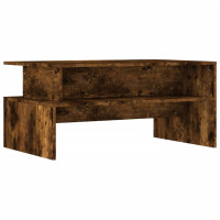 Produktbild för Soffbord rökfärgad ek 90x55x42,5 cm konstruerat trä