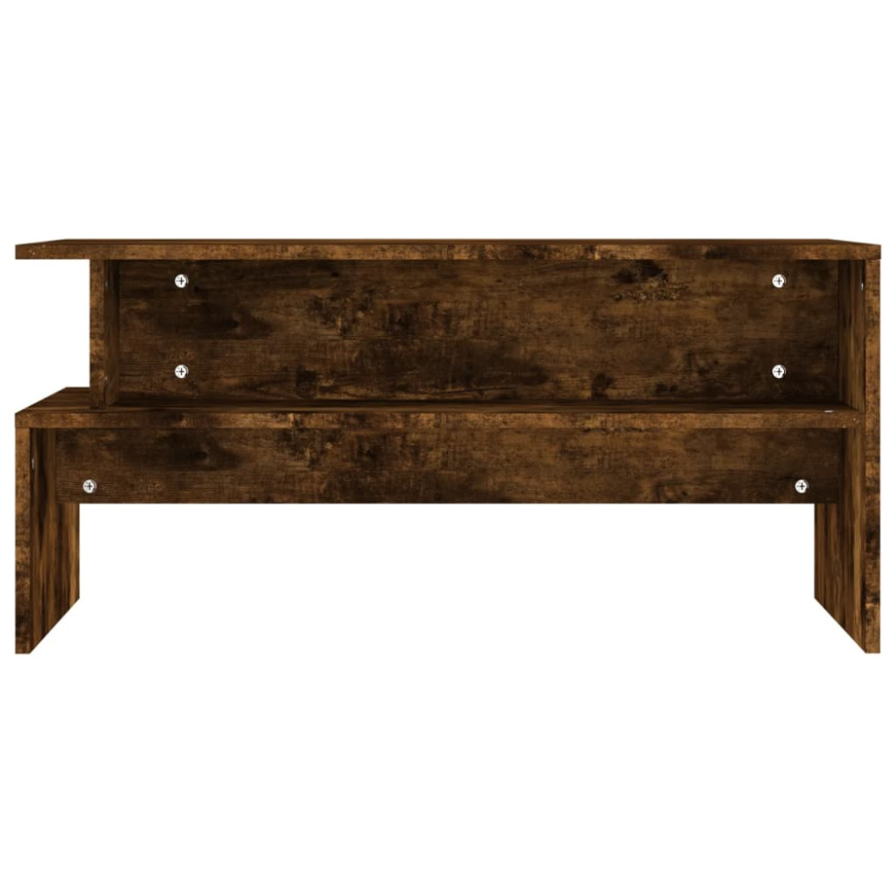 Produktbild för Soffbord rökfärgad ek 90x55x42,5 cm konstruerat trä