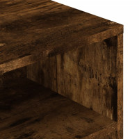 Produktbild för Soffbord rökfärgad ek 90x55x42,5 cm konstruerat trä
