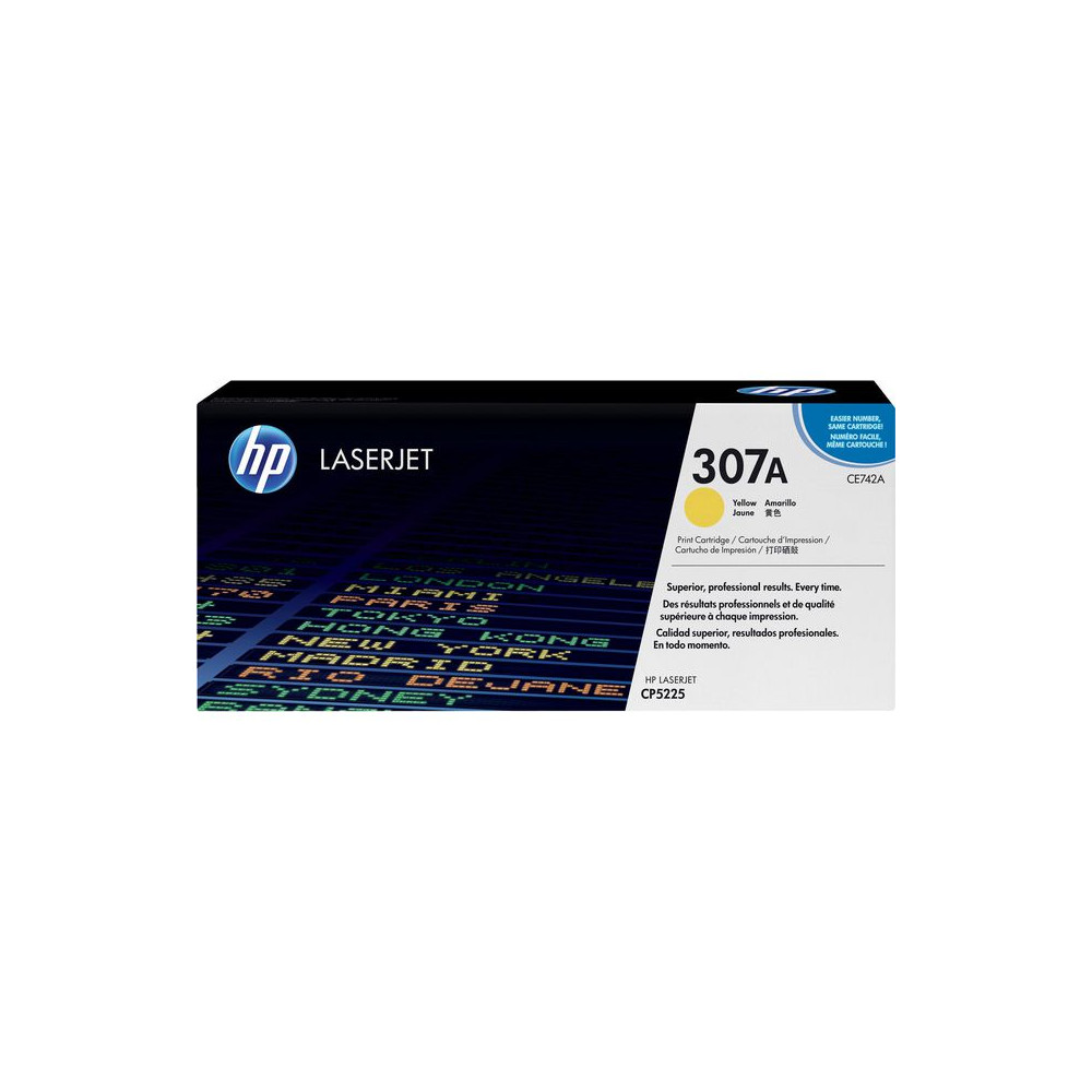 Produktbild för Toner HP CE742A 307A 7,3K gul