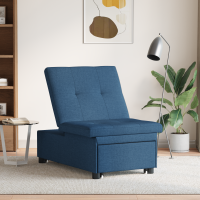 Produktbild för Pull Out Sofa Bed Blå 194 x 50 x 82 cm tyg