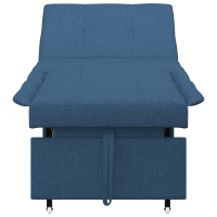 Produktbild för Pull Out Sofa Bed Blå 194 x 50 x 82 cm tyg