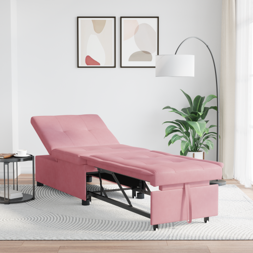 vidaXL Soffsäng Rosa 194 x 67 x 82 cm Sammet
