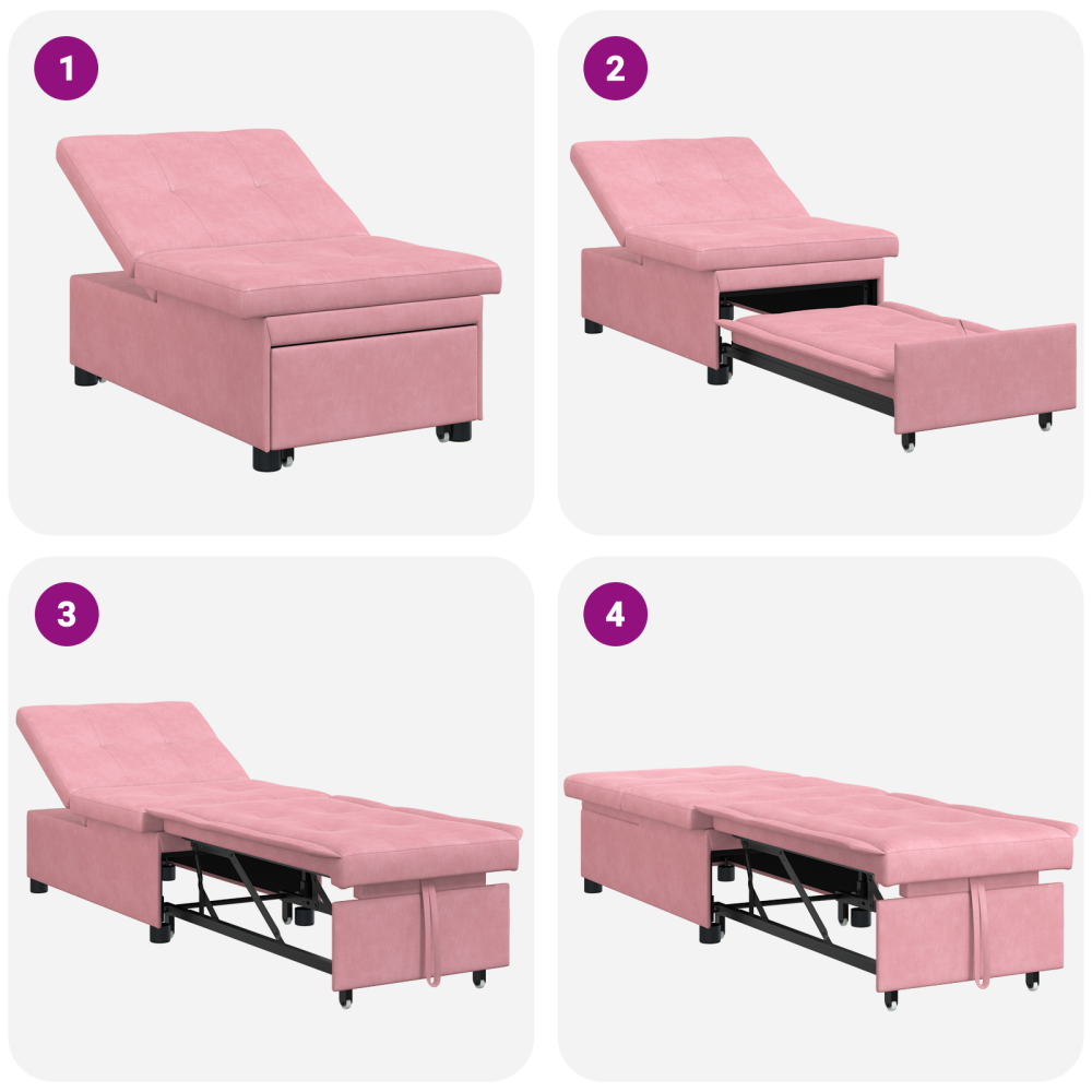 Produktbild för Soffsäng Rosa 194 x 67 x 82 cm Sammet