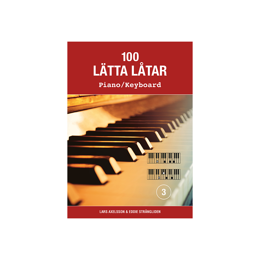 Produktbild för 100 lätta låtar piano/keyboard 3 (häftad)